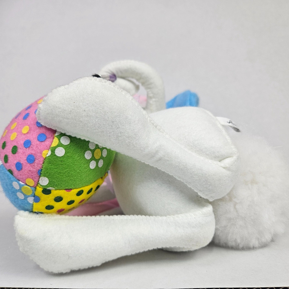 Annalee Artist Easter Bunny With Brush and Egg Blue Beret 2014 Whimsical Rabbit - Picture 14 of 15
